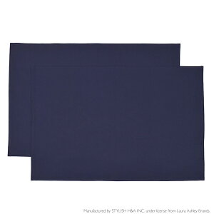 LAURA ASHLEY ޥå(40cm60cm) 2祻å Royal Navy Ҷ ʥե ع ձ 뿩  ơ֥  뿩 ޥå 礭 Ƚ 顼  ع