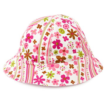 ベビー帽子　ハット　スカンジナビアのフラワーパーク（ピンク）(赤ちゃん　ベビー　出産祝い女の子)