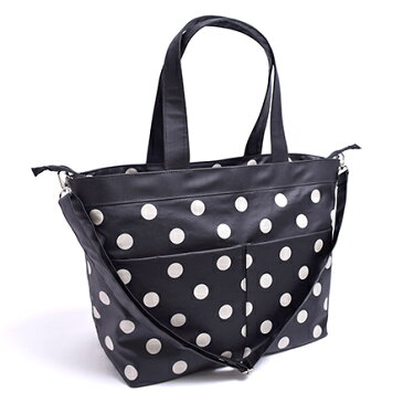 マザーズバッグ 2wayスタイル　polka dot large（twill・black）【マタニティバッグ　ママバッグ】(赤ちゃん　ベビー　出産祝い男の子　女の子)