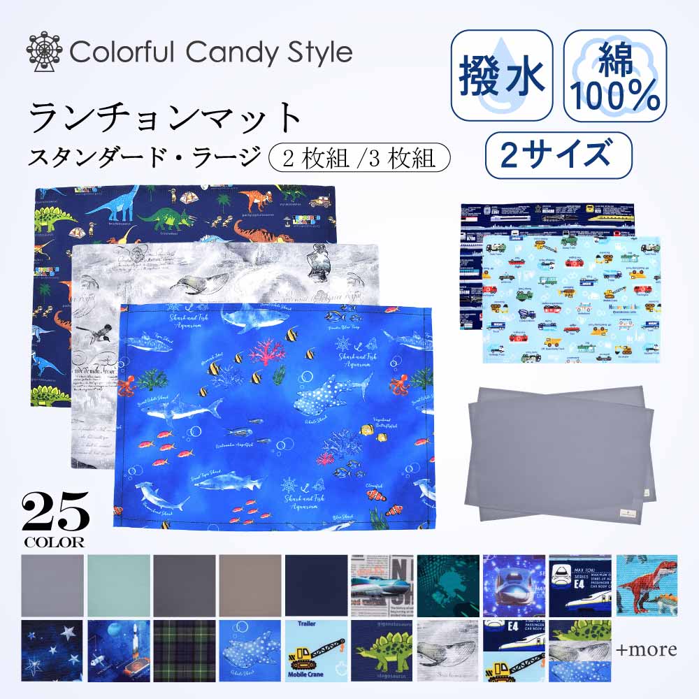 【1日限定10%OFFクーポン】【2枚 3枚セット】 ランチョンマット 小学校 おしゃれ 撥水 子ども用 幼稚..