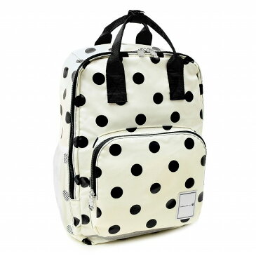 【1月限定　先得ポイント10倍キャンペーン】リュックサック(ラージサイズ) polka dot large（twill・white） キッズ 子供 おしゃれ 大き目 大容量 通学 バックパック デイバッグ 修学旅行 遠足