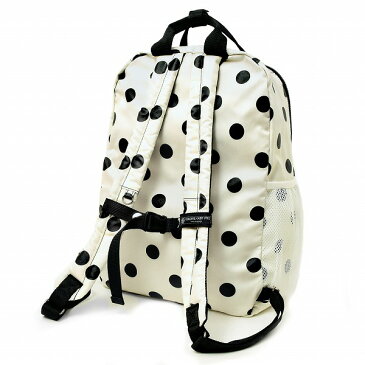 【1月限定　先得ポイント10倍キャンペーン】リュックサック(ラージサイズ) polka dot large（twill・white） キッズ 子供 おしゃれ 大き目 大容量 通学 バックパック デイバッグ 修学旅行 遠足