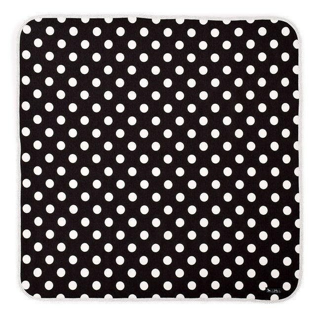 おくるみ・アフガン polka dot large(black) (赤ちゃん ベビー 新生児 出産祝い ギフト 女の子) 小学校