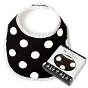 ベビーギフト スタイ polka dot large(black) (ビブ よだれかけ エプロン お食事 前掛け 赤ちゃん ベビー 新生児 出産祝い ギフト 女の子) 小学校