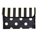 【4時間限定10%OFFクーポン配布中】マルチケース/母子手帳ケース(ジャバラタイプ) polka dot large(twill・black)【母子手帳カバー 母子手帳入れ】(赤ちゃん ベビー 出産祝い男の子 女の子)