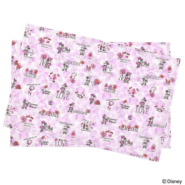 ディズニーランチョンマット(40cmtimes;60cm)2枚セット/MinnieMouse/EAUSOCHIC子供用ナフキン小学校幼稚園給食ランチクロステーブルクロス給食ランチマット大きめ大判ラージ