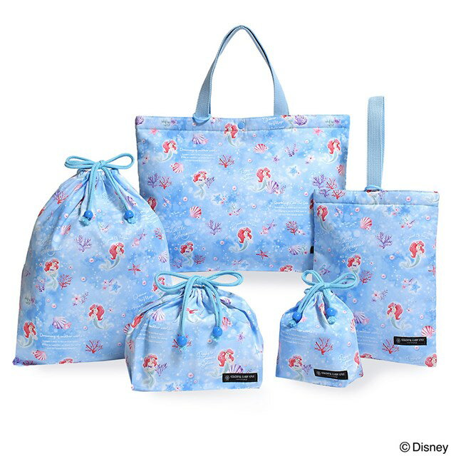 楽天COLORFUL CANDY STYLEディズニー 入園入学セット キルティング Ariel THE LITTLE MERMAID アリエル キルティング レッスンバッグ シューズケース 体操服袋 入園 幼稚園 入園グッズ 入学準備 袋 セット 入学 女の子 入園入学祝い 進学祝い 小学校