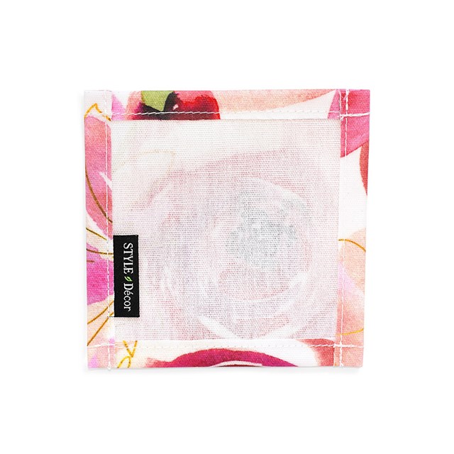 COLORFUL CANDY STYLEの【ゆうパケット配送】 コースター 4枚セット ラミネートタイプ ブロッサム 花柄 フラワー 薔薇柄 おしゃれ 布 キッチン雑貨 プレゼント デザイン 防水 ビニール シンプル 雑貨 キッチングッズ インテリア 雑貨 水滴 グラス タンブラー｜アングル3