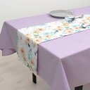 テーブルランナー テーブルセンター 30cm×100cm リバーシブルタイプ 綿100% パステルフローラル 花柄 フラワー フローラル 洗濯 織物 食卓 ギフ...