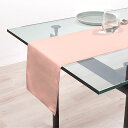 テーブルランナー テーブルセンター 30cm×180cm リバーシブルタイプ 綿100% 無地オックス パステルピンク シンプル洗濯 織物 食卓 ギフト クロス...