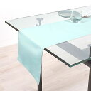【全品対象!まとめ割】テーブルランナー テーブルセンター 30cm×130cm リバーシブルタイプ 綿100% 無地オックス パステルブルー シンプル洗濯 織物...