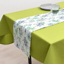 テーブルランナー テーブルセンター 30cm×100cm ラミネートタイプ ボタニカルブーケ リーフ ボタニカル ナチュラル 洗濯 織物 防水 ビニール 食卓 ...