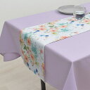 テーブルランナー テーブルセンター 30cm×100cm ラミネートタイプ パステルフローラル 花柄 フラワー フローラル 洗濯 織物 防水 ビニール 食卓 ギ...