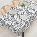 【夏割限定プライス】テーブルクロス 120×150cm スタンダード 綿100% リリーオブザバレー 花柄 フローラル すずらん おしゃれ キャンプ BBQ アウトドア テーブルマット 食卓カバー ダイニングテーブル テーブル 食卓 長方形 ダイニング