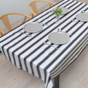 【夏割限定プライス】テーブルクロス 140×210cm ラミネート フレンチシックストライプ シンプル ノーマル 防水 ビニール おしゃれ キャンプ BBQ アウトドア テーブルマット 食卓カバー ダイニングテーブル テーブル 食卓 長方形 ダイニング