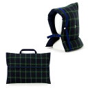 【週末限定 8%OFF】入園入学シリーズ 防災頭巾 カバー2点セット キルティング タータンチェック ダークグリーン 背もたれ 座布団 防災ずきん 防災グッズ ...