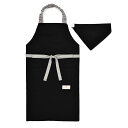 【5h限定12%OFF】子どもエプロン 130〜160cm くすみ無地 くすみブラック くすみカラー 子供用 子供 こども エプロン 三角巾 セット ゴム キッ...