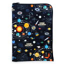 連絡袋 A4 サイズ 太陽系惑星とコスモプラネタリウム ブラック 子供用 連絡帳 袋 連絡帳入れ 小学生 小学校 かわいい A4 小学校