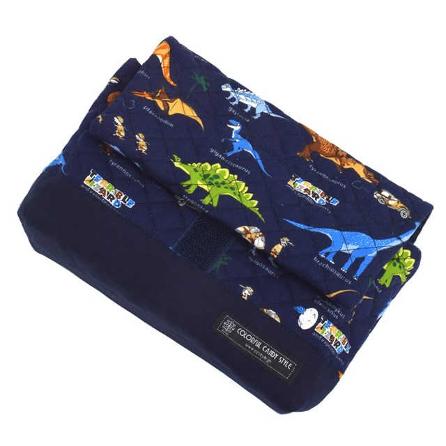 ランチバッグ キルティング 発見！探検！恐竜大陸(ネイビー)のサムネイル