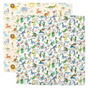 【25日限定 10%OFF】ランチクロス 給食ナフキン 45cm×45cm 柄違い 2枚セット 恐竜タウンとサバンナセット 子供用 ナフキン 小学校 ランチョンマット 給食 ランチクロス お弁当包み 給食 ランチマット おしゃれ 小学生 小学校