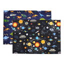 【クーポンで10%OFF 5日まで】【まとめ割対象】 ランチョンマット 25cm×35cm 柄違い 2枚セット 太陽系惑星と恐竜大陸セット 子供用 ナフキン 小...