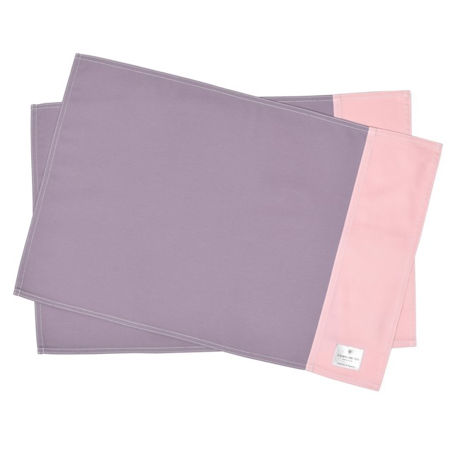 抗ウイルス・抗菌ランチョンマットラージ(40cmtimes;60cm)2枚セットパープルtimes;ピンク