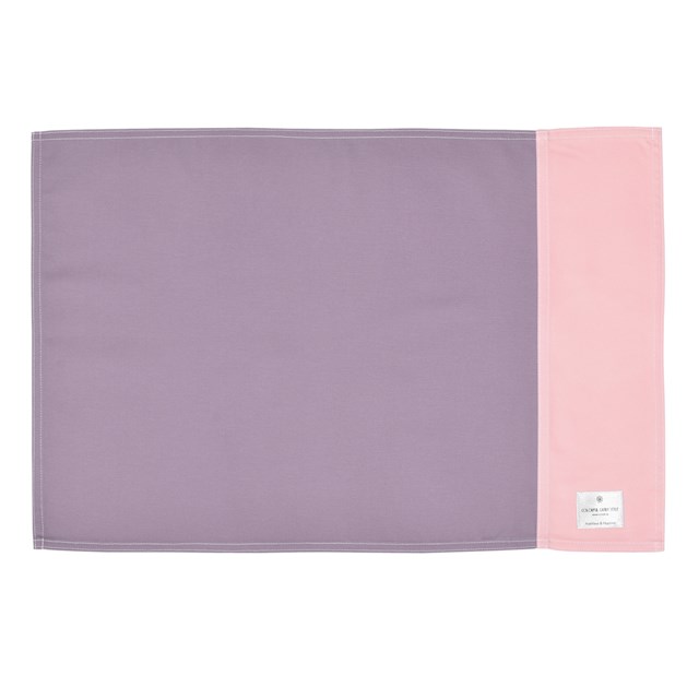抗ウイルス・抗菌ランチョンマットラージ(40cmtimes;60cm)2枚セットパープルtimes;ピンク