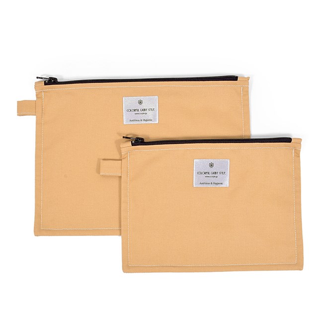 【特別割引50%OFF】ポーチ フラットポーチ ポーチ おしゃれセット 抗ウイルス 抗菌 ライトベージュ マ..