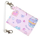 【2日間限定10%OFF】パスケース 撥水 軽量 ミルキースイーツのキャンディアラモード 子供用 キッズ 女の子 定期入れ チェーン付き ていき入れ パス ケース カード ケース suica icoca かわいい 小学生 学生 通学 小学校