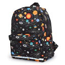 【まとめ割対象】 リュックサック チェストベルト付き 太陽系惑星とコスモプラネタリウム ブラック 子供用 小学生 キッズ 通園リュック 子供 かわいい 遠足リュ...