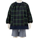 【夏得限定10%OFF】スモック タータンチェック ダークグリーン 子供用 長袖スモック 幼稚園 エプロン 小学生 用 子供 用 書道 高学年 美術 おしゃれ ...