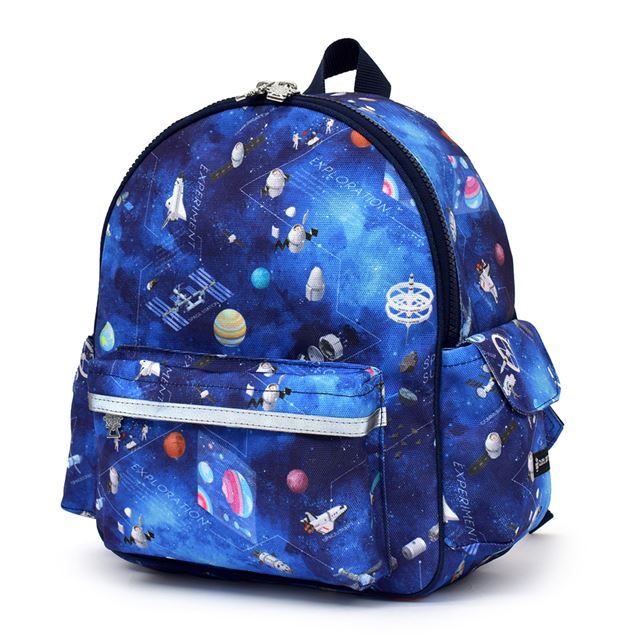 【特別割引10%OFF】通園リュック 撥水 軽量 未来の惑星探査と宇宙船 子供用 通園バッグ 幼稚園 リュック キッズ 園児 子供 子ども 自立リュック チェストベルト付き リフレクター付き 保育園 遠足 幼児 入園 グッズ 小学校