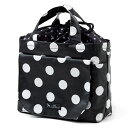 【10%OFF】アウトレット おむつポーチ 巾着トートタイプ polka dot large(broadcloth black) jog(4)