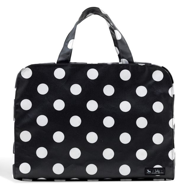 アウトレット おむつポーチ バッグタイプ polka dot large(broadcloth black)