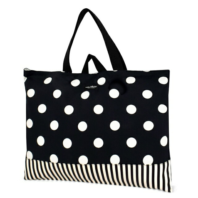 d?corPolkaDotレッスンバッグリバーシブルpolkadotlarge(twill・black)