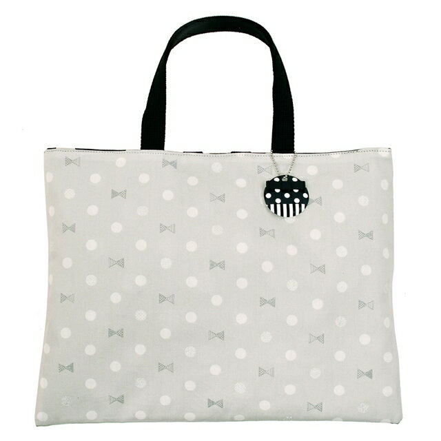 d?corPolkaDotレッスンバッグpolkadotlarge(twill・white)日本製