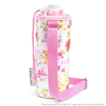 LAURA ASHLEY ペットボトルホルダー Amelie 子供用 水筒カバー 子供 水筒ホルダー ペットボトルホルダー ショルダー ペットボトル カバー 保冷 ペットボトルケース 収納 肩掛け おしゃれ