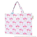 【まとめ割対象】 LAURA ASHLEY レッスンバッグ キルティング ループ付き Pretty Flamingo 子供用 手提げバッグ お稽古バッグ 絵本袋...
