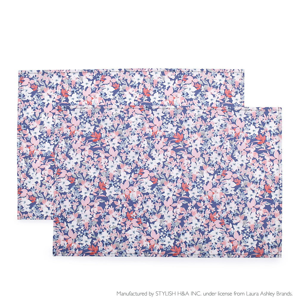 LAURA ASHLEY ޥå(40cm60cm) 2祻å Floret Ҷ ʥե ع ձ 뿩  ơ֥  뿩 ޥå 礭 Ƚ 顼  ع