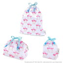 LAURA ASHLEY 入園入学シリーズ 巾着3点セット Pretty Flamingo ローラアシュレイ 入園セット 入学セット 入園準備 入学準備 入園グ...