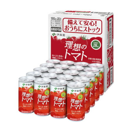 伊藤園 理想のトマト 缶 190g×20本 (