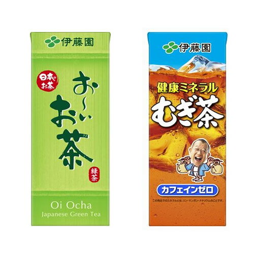 伊藤園 250ml×24本入（お〜いお茶 緑茶 健康ミネラルむぎ茶）紙パック テトラ おーいお茶 緑茶