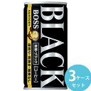 サントリー ボス 無糖ブラック 185g缶 90本(30本×3ケース) (全国一律送料無料) BOSS コーヒー 無糖 すっきり 深煎り 荒挽き