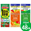 【機能性表示食品】栄養強化型 1日分の野菜/充実野菜 朱衣にんじんミックス/充実野菜 青汁フルーツミックス 紙パック 200ml 48本 (24本×2ケース) (送料無料) 伊藤園 機能性表示食品 1日分の野菜 充実野菜 食物繊維 GABA 難消化性デキストリン グアーガム分解物