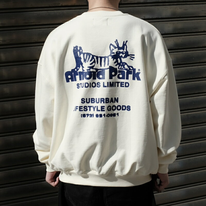 ARNOLD PARK STUDIOS / CAT LOGO CREW NECK CREAM 24SS 送料無料当店通常価格：23,100円(税込)