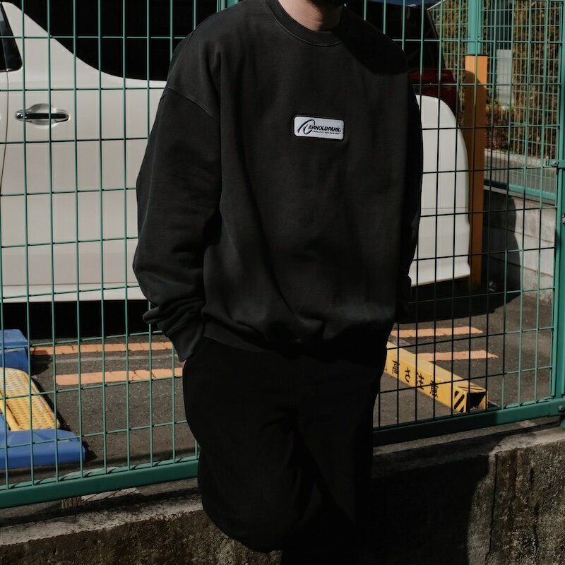 ARNOLD PARK STUDIOS / GLOBAL LEADER LOGO CREW NECK FADED BLACK 24SS 送料無料当店通常価格：23,100円(税込)