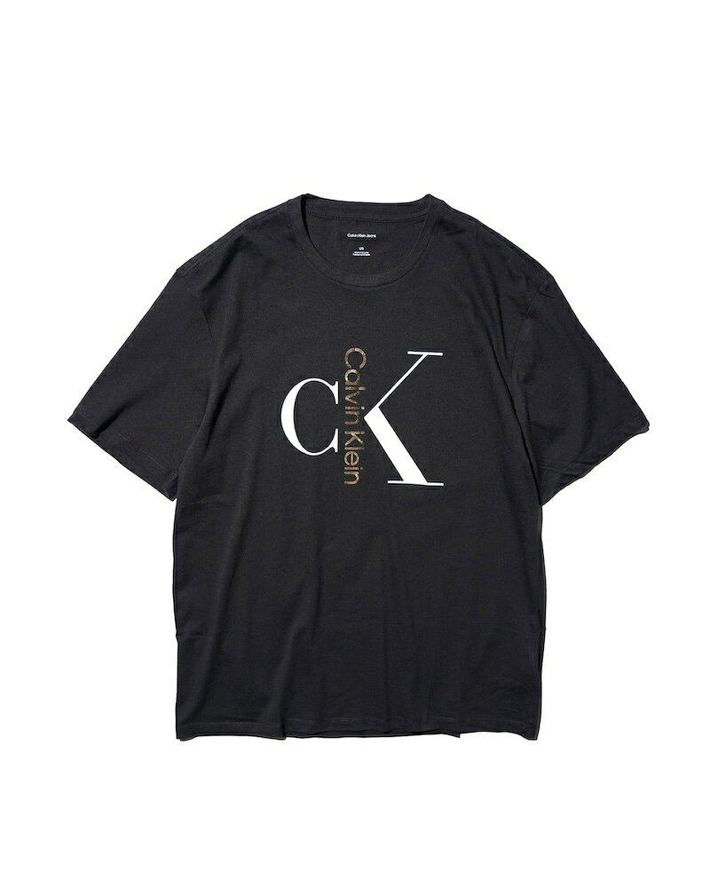 Calvin Klein / PRINTED LOGO TEE BLACK