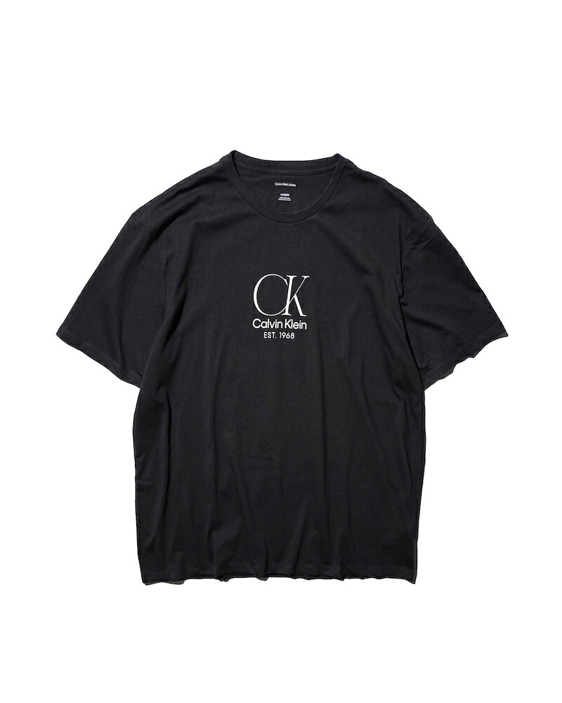 Calvin Klein / PRINTED LOGO TEE BLACK