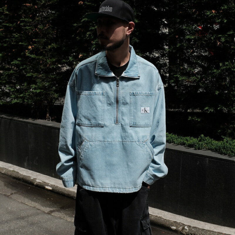 カルバン・クライン Calvin Klein Jeans / DENIM WINDBREAKER LIGHT BLUE 24SS 新作 送料無料当店通常価格：37,400(税込)