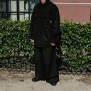 WILLY CHAVARRIA / WOOL QUILTED SHIRT JACKET BLACK 送料無料
